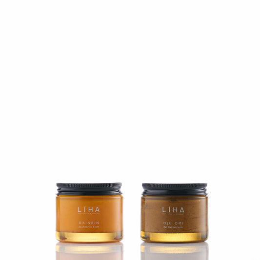 CLEANSING POWER DUO | Oju Omi mud and Orinrin cleansing balm - LIHA Beauty